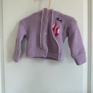 Vintage Lilac Kids Sweater with Ballet Design